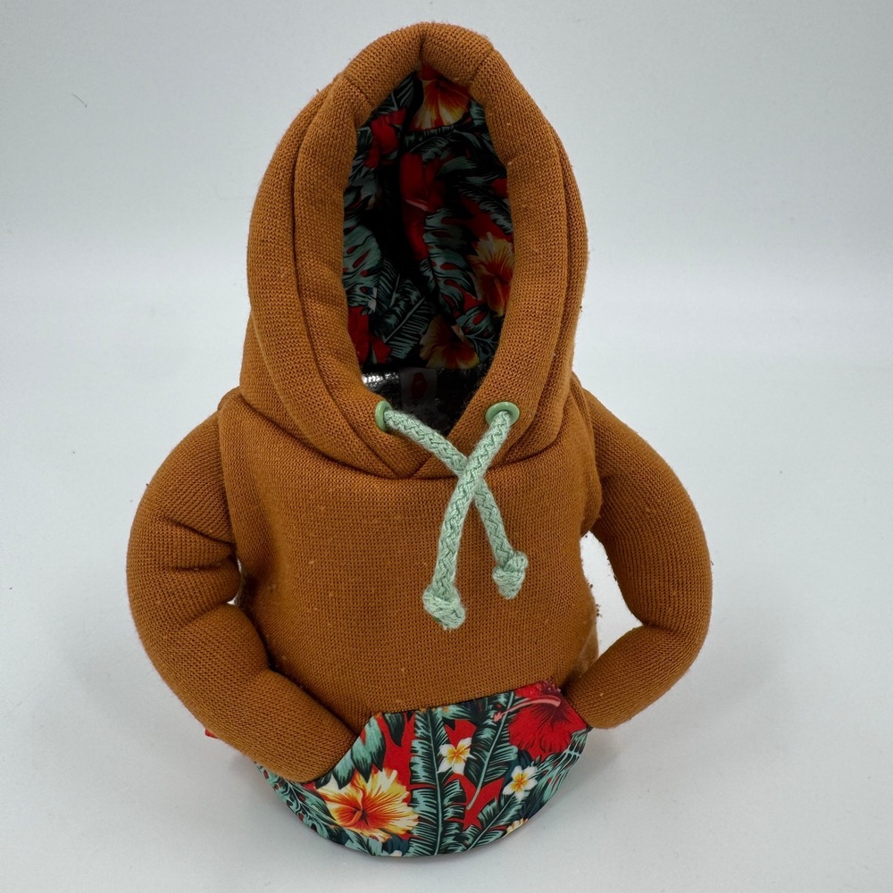 Puffin Drinkwear‎ Brown Tropical Hoodie Insulated Can Cooler Koozie Novelty Gift